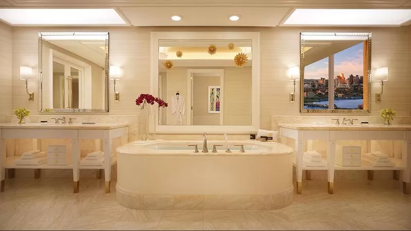 Encore Boston Harbor jacuzzi suite casino waterfront resort