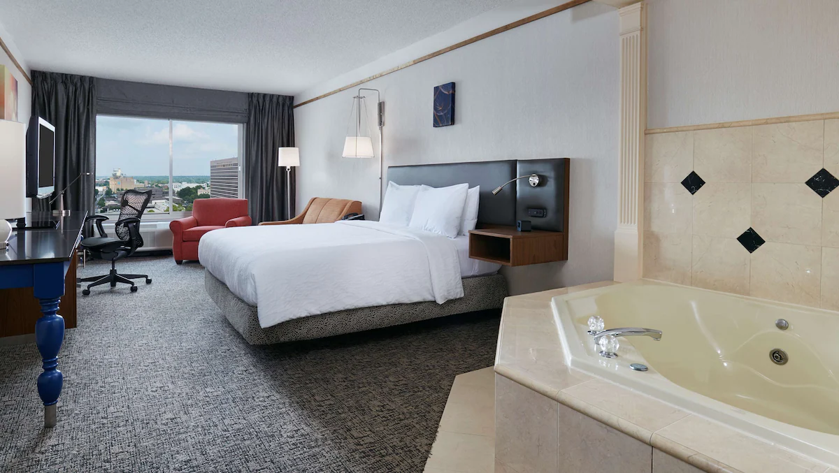 Hilton Garden Inn Charlotte Uptown jacuzzi suite NASCAR Hall of Fame