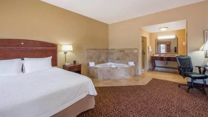 Hampton Inn Suites Oklahoma City South jacuzzi suite best overall