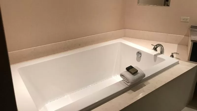 MGM Grand Detroit soaking tub suite ultra luxury casino resort